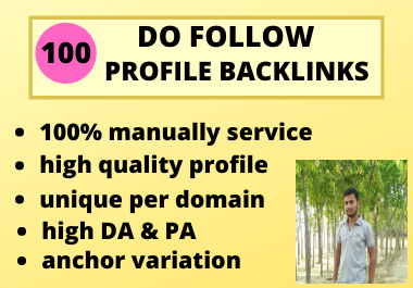 I Will Manually Create High DA 100 Profile Backlinks 2021
