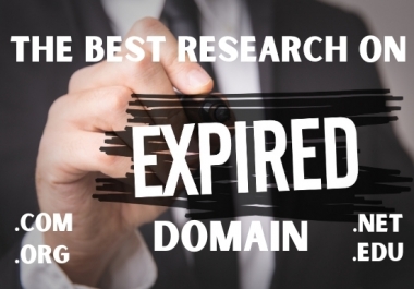 I will find niche relevant quality expired domain name with high DA,  PA,  TF,  CF