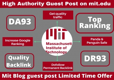 I will publish guest post on high authority website on mit. edu