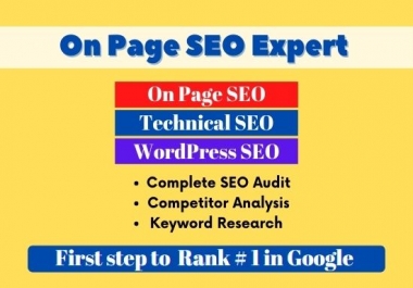 On Page SEO Expert Service,  Technical SEO,  WordPress SEO
