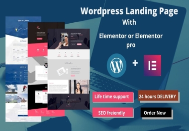 I will design wordpress landing page or blog with Elementor or Elementor pro