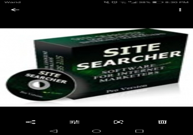 Site searcher software for Internet marketing