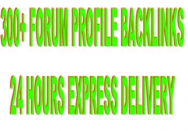 300+ Forum Profile Backlinks within 24 hours