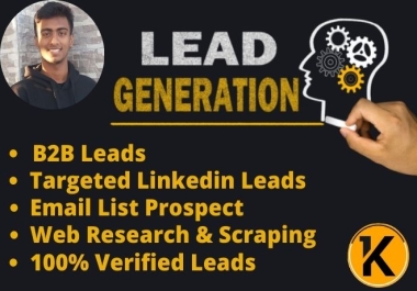 I will do 100 targeted b2b LinkedIn Lead Generation and Email list prospect