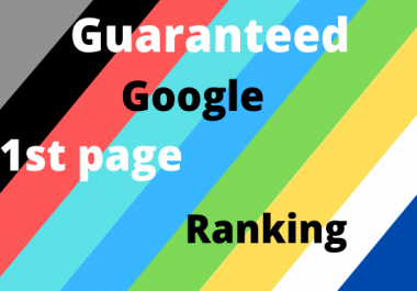 Provide guaranteed service google 1st page ranking with white hat link-building in 1 Keyword.