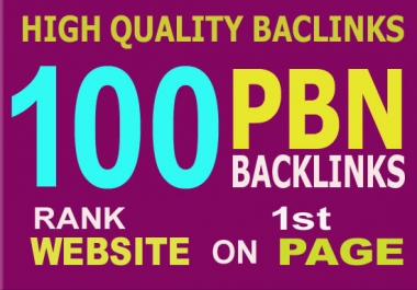 I will 100 PBN DA 80TO60 HomePage high quality permanent Dofollow backlinks