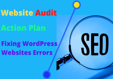 I will do SEO audit with effective action plan and wordpress site error fixing