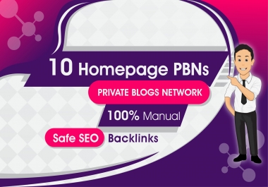 Build Manually 10 Homepage PBN On High DA DR and Aged Sites