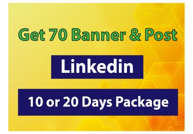 I will design 70 unique Linked banner & post design