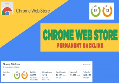 Google Chrome WEBSTORE HIGH QUALITY BACKLINK SERVICE
