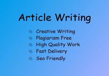 1500+ Words Smart and creative Article Writing