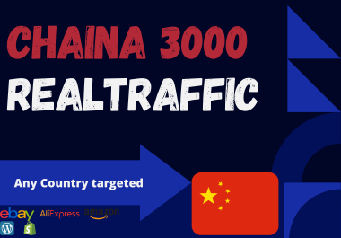 China website Real person 3000 traffic low bounce rate google analytics trackable