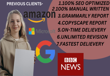 I will write high quality SEO articles and blog posts with photos