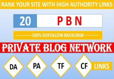 Unique and Powerful 20 High Quality PBN backlinks