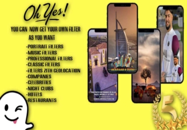 I will snap magic custom snapchat filters tailored for you