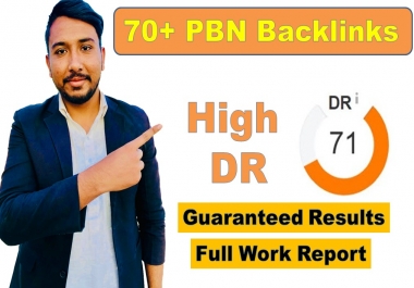 I will create 10 DR 70 homepage backlinks permanent and do follow