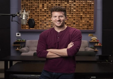 I will record an american english male voice over,  today