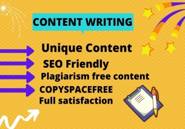 I will write 1500 words SEO friendly content for you
