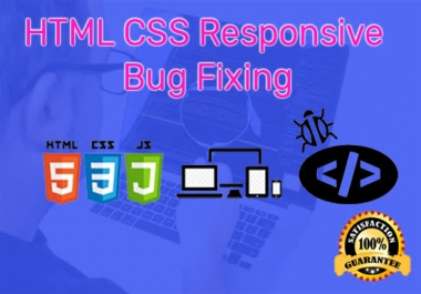 HTML CSS Responsive Website Bug Fixing