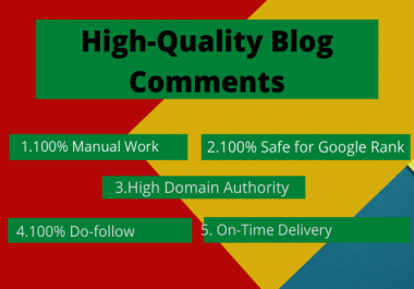 I will post 50 high quality manually blog comments on your blog