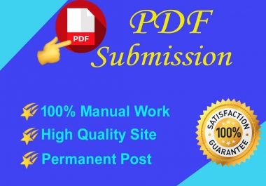 I will do pdf submission to the top 30 pdf sharing sites