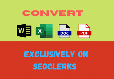 I will convert pdf to word,  excel file