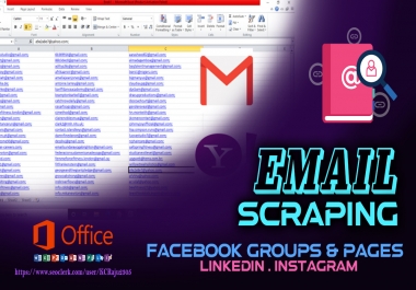 Emails scraping from Social Media Groups & Pages