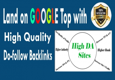 Provide 20 DA Domain Authority 50+ Do-follow Backlinks for your site