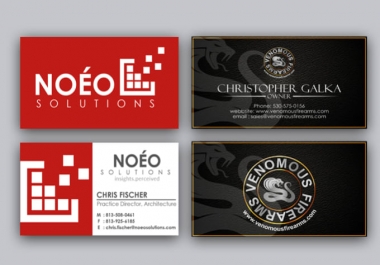 I will do 2 professional business card design