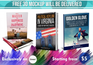 I will create a selling 2d ebook cover with the 3d version