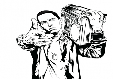 I will create an high detailed black and white line art