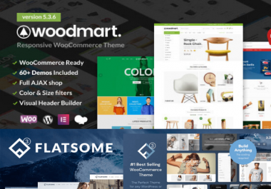 Create woocommerce website and multi vendor website using woodmart theme and flatsome theme