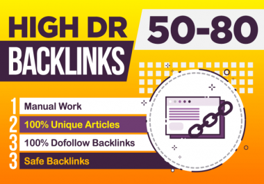 I will create high DR permanent dofollow backlinks for off page seo