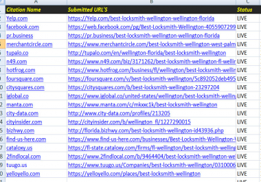 I will create live top 200 local seo citations