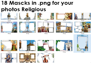 18 masks in. png for your religious photos