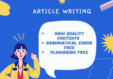 I will write SEO friendly unique content for your blog or products article