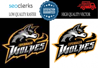 I will convert low quality raster image or logo to vector