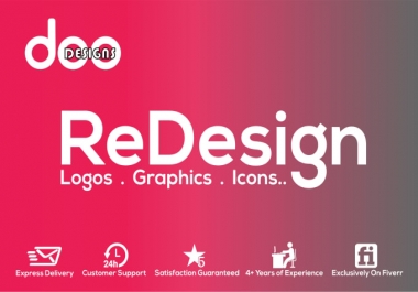 I will design,  redesign,  edit,  vectorize any logo or graphic
