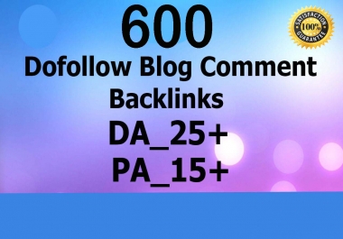 I will provide 600 high dofollow blog comment backlinks high da pa