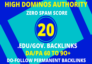 Just 24 hours Delivery 20 Edu/Gov with high authority safe link building SEO backlinks for 1