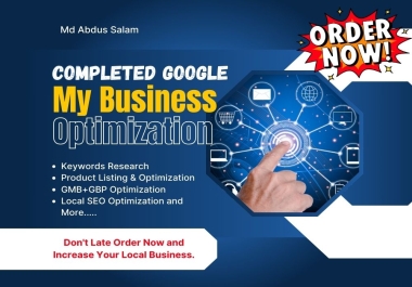 Completed Google My Business SEO Package for Local SEO Optimization