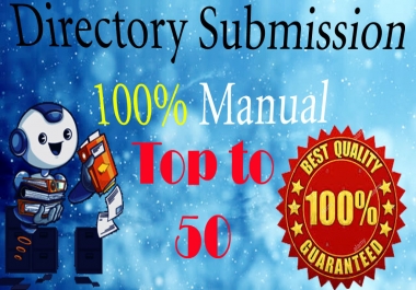 I will do manually 50 high directory submission