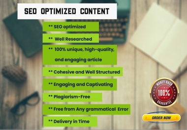 I Will Wriite 500 words Unique SEO optimized Content for you