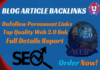 Provide 500 High Quality Web2.0 Blog Backlinks for your website