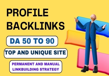Boost Ranking 80 Profile Backlinks High DA 90 Site
