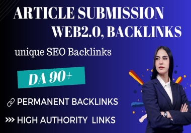 perfect 50 web2.0,  Article Submission High Quality Backlinks