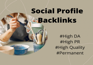Unique 50 Social Profile Backlinks High DA PA