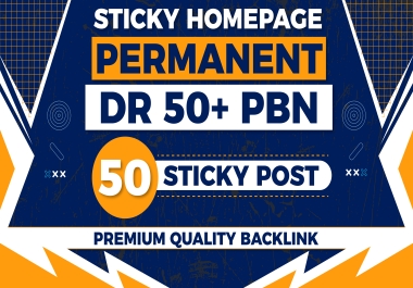 Rank Higher,  Faster 50 Sticky Post PBN Backlinks Domain Rating 50+