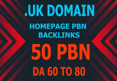 50 UK Premium PBN domains DA 60 to 80 HIGH Quality HomePageDo follow Backlinks