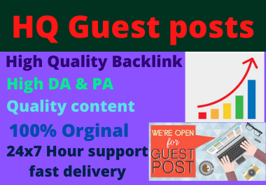10 HQ Guest Post High authority low spam score permanent dofollow backlinks